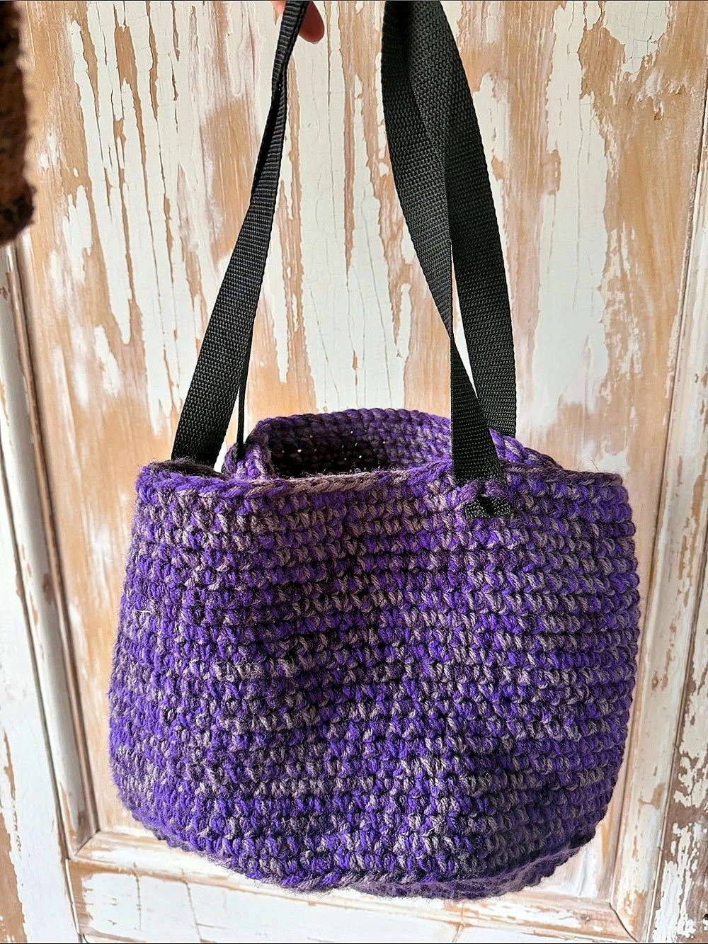 Purple Woven Tote Bag Like New